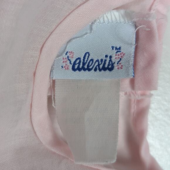 Vtg Alexis Dress Baby Girls Sz 6-9m Pink Lace Classic Frilly - Picture 6 of 6
